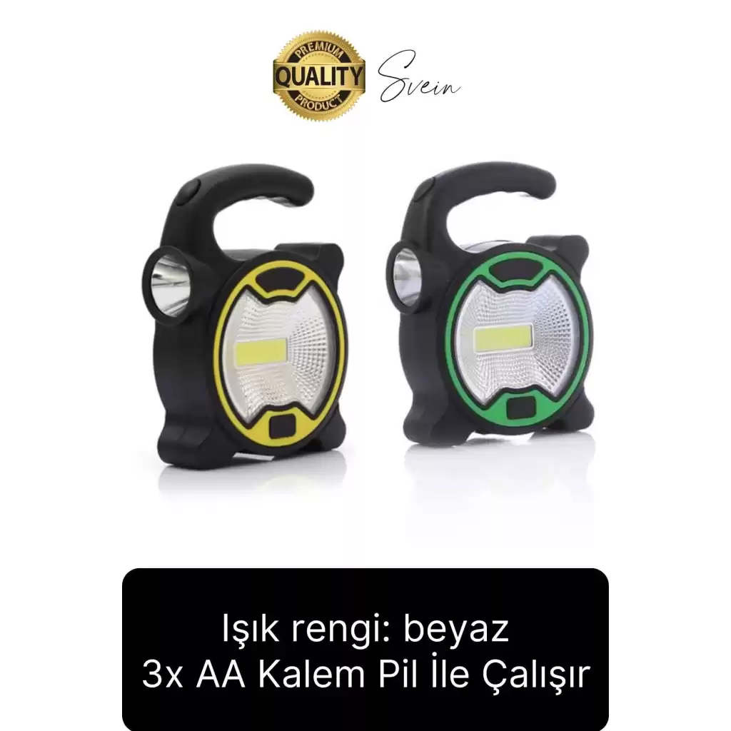 Outdoor Kamp Piknik Acil Durum Yüksek Aydınlatma Led El Feneri Tutacak Saplı Işıldak Pilli Lambası