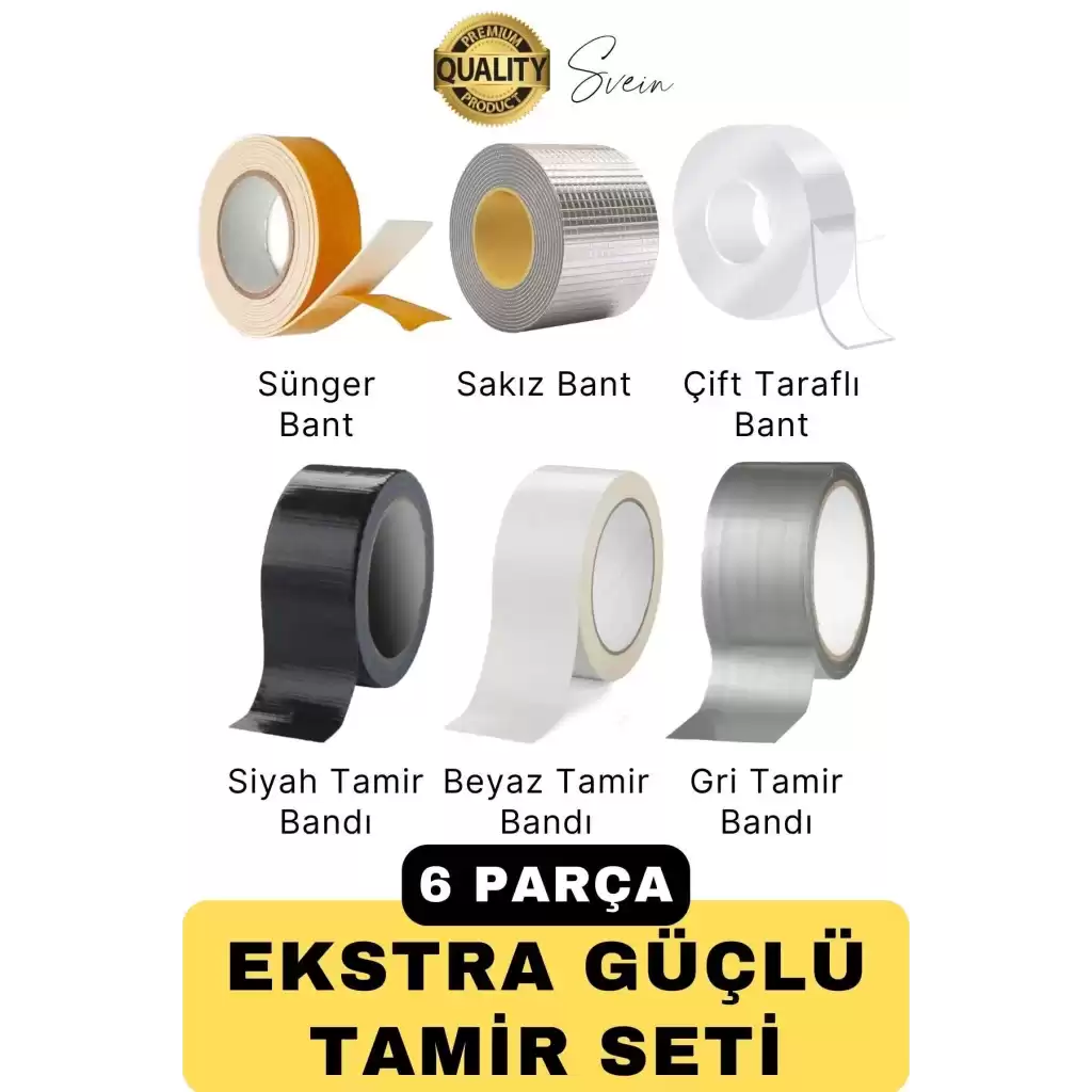 Premium Ekstra Güçlü Sızdırmaz Su Geçirmez Mutfak Lavabo Kenar Tamir Bandı Sakız Bant Çift Taraflı