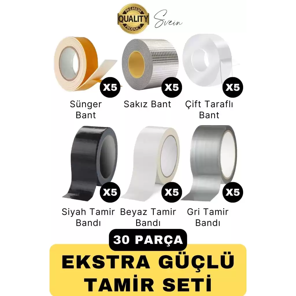 Premium Ekstra Güçlü Sızdırmaz Su Geçirmez Mutfak Lavabo Kenar Tamir Bandı Sakız Bant Çift Taraflı