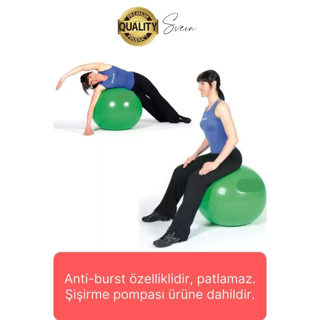 75 cm Yoga Pilates Topu ve Şişirme Pompası Hediye Denge Egzersiz Aerobik Jimnastik Reformer Spor Set