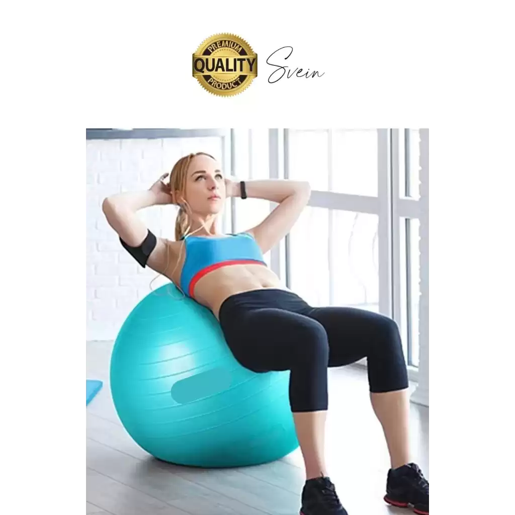 65 cm Yoga Pilates Topu ve Şişirme Pompası Hediye Denge Egzersiz Aerobik Jimnastik Reformer Spor Set