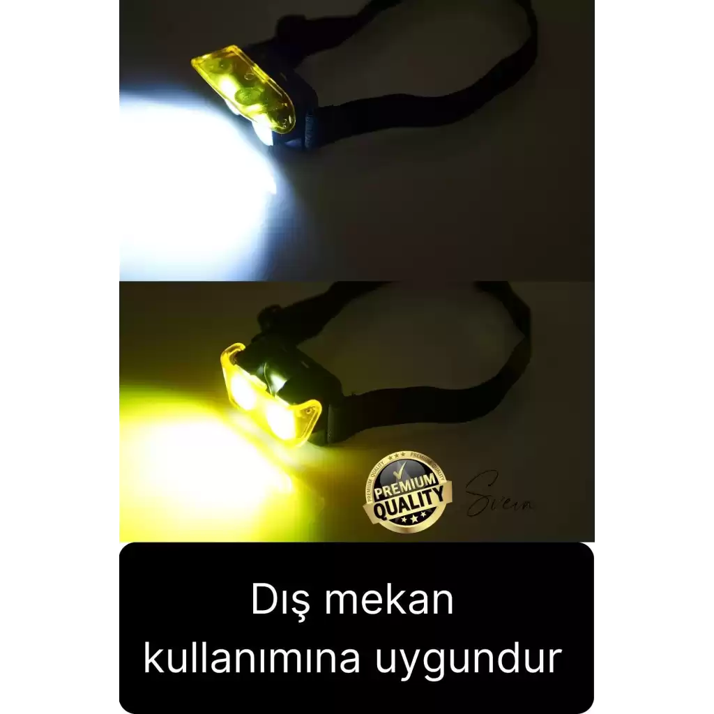 Premium Led Kafa Lambası Cob 80 Lümen Güçlü Aydınlatma Kamp Spor Tamirat Outdoor Ayarlı Fonksiyonel