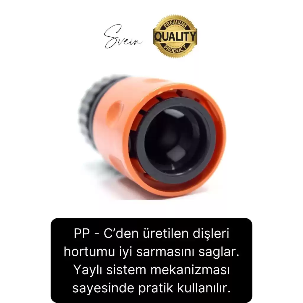 3lü Hortum Musluk Bağlantı Seti 1/2” - 3/4” Otomatik Kopmaz Çıkmaz Kırılmaz Dayanıklı Bahçe Sulama
