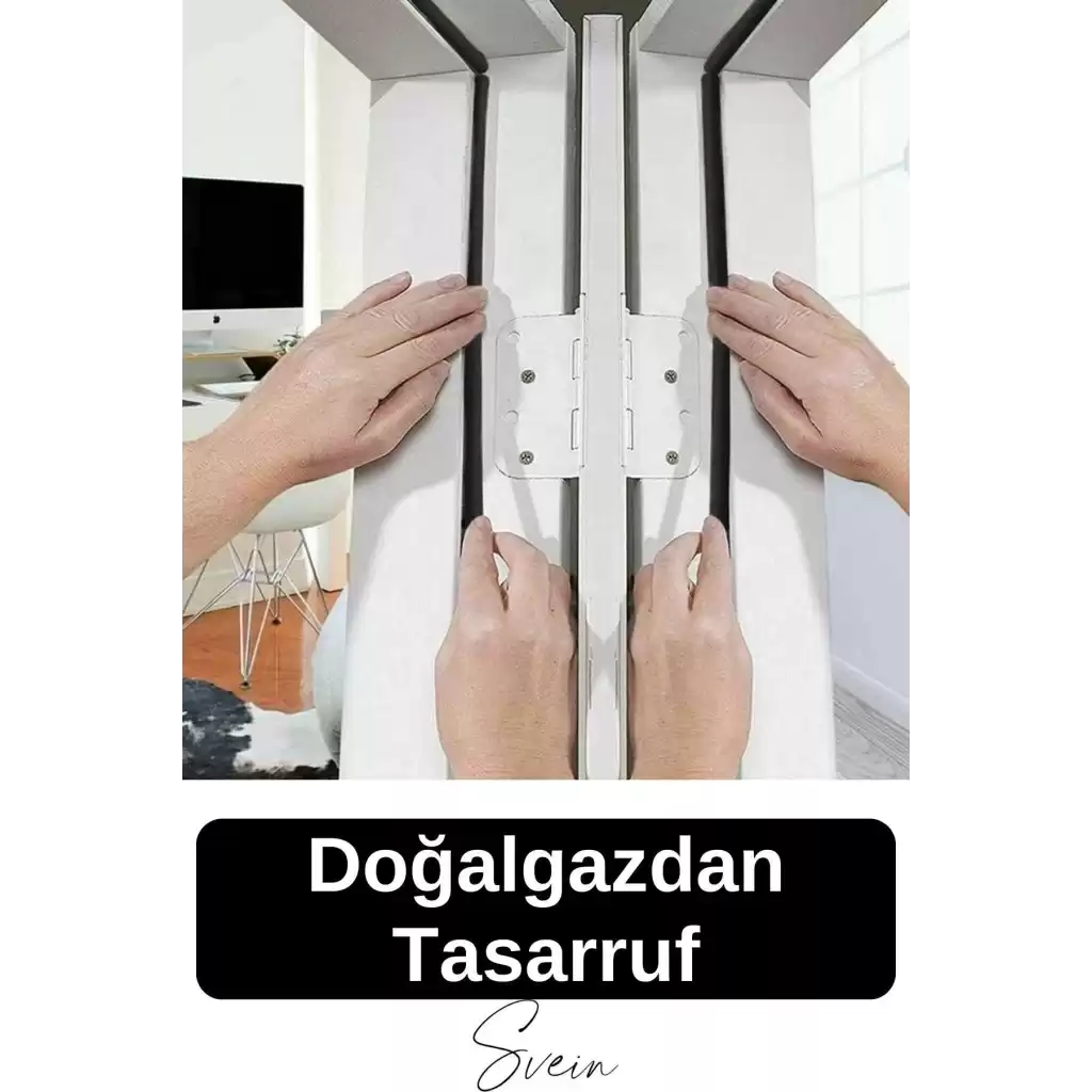Premium Kapı Pencere Soğuk Toz Geçirmez İzolasyon Fitili Kendinden Yapışkanlı Isı Yalıtım 2x5=10 mt