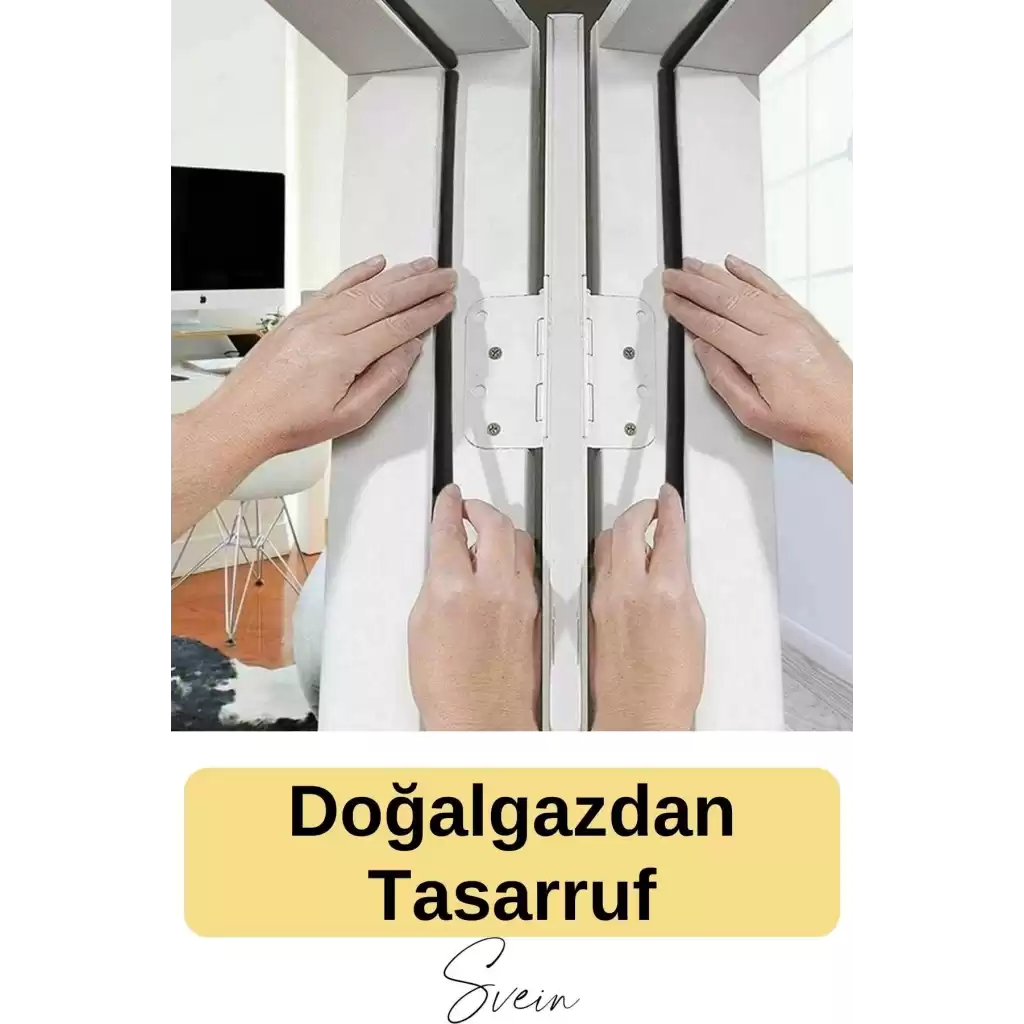 Premium Kapı Pencere Soğuk Toz Sızdırmaz İzolasyon Fitili Kendinden Yapışkanlı Isı Yalıtım 2x5=10 mt
