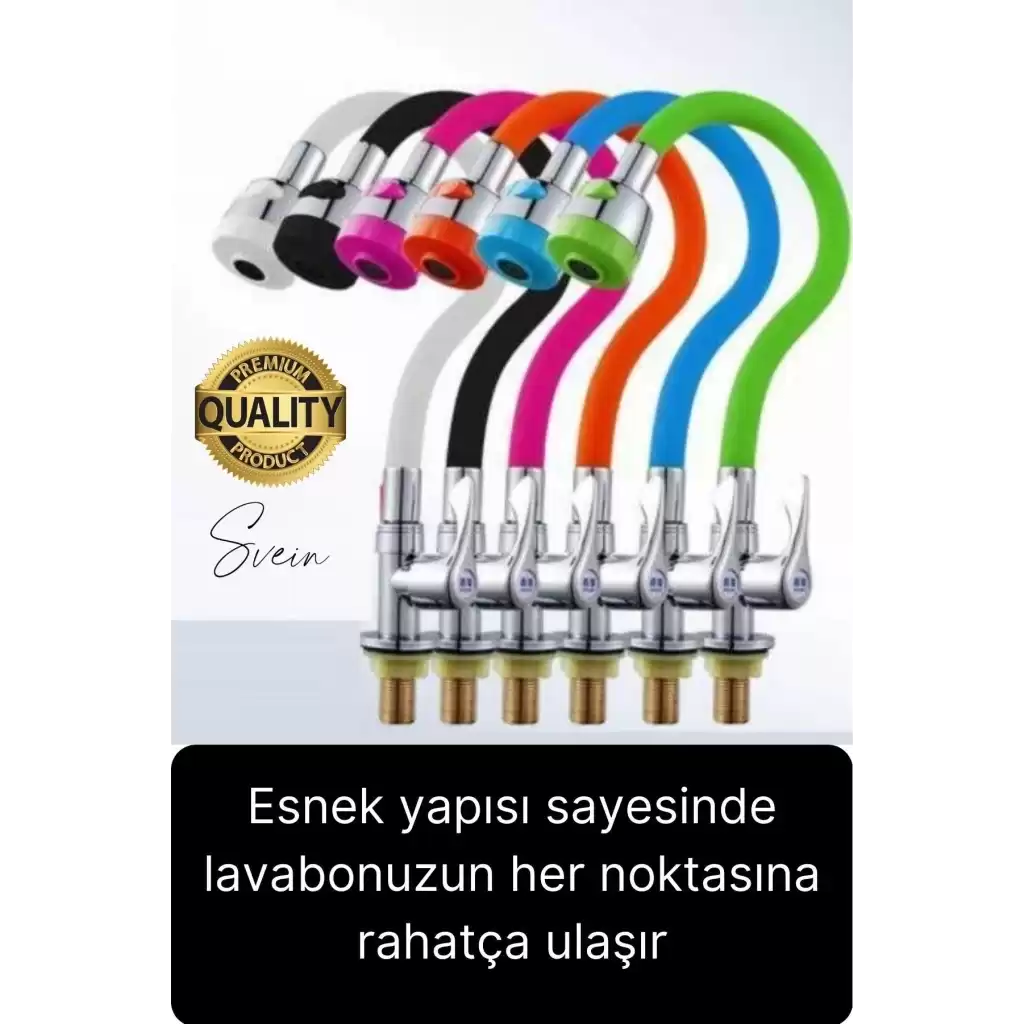 Premium Esnek Spiralli Akrobat Fonksiyonel Batarya Lavabo Musluk Borusu Evye Ayarlanabilir Kademeli