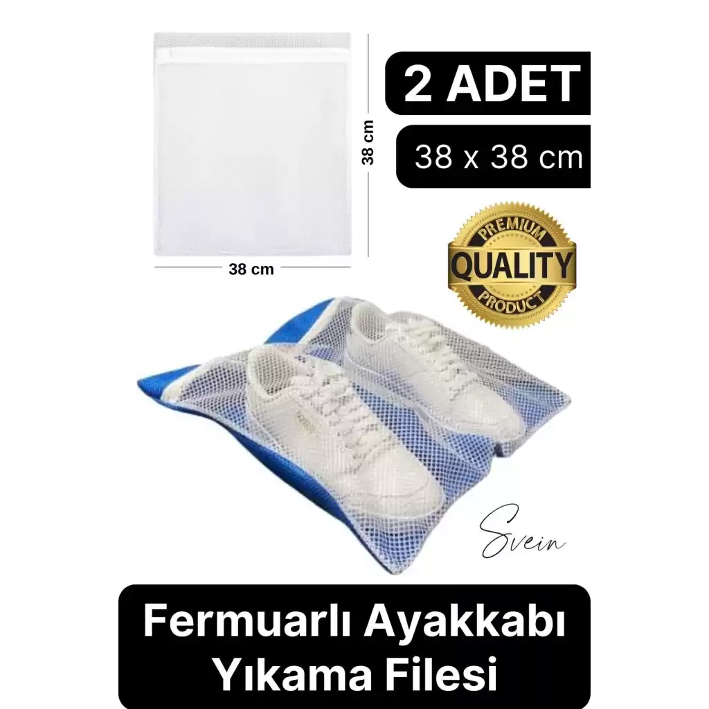 Premium Fermuarlı Ayakkabı Yıkama Filesi Sandalet Terlik Çamaşır Çorap Torbası Yırtılmaz Dayanıklı