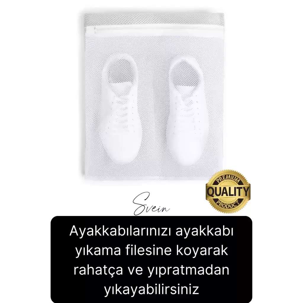Premium Fermuarlı Ayakkabı Yıkama Filesi Sandalet Terlik Çamaşır Çorap Torbası Yırtılmaz Dayanıklı