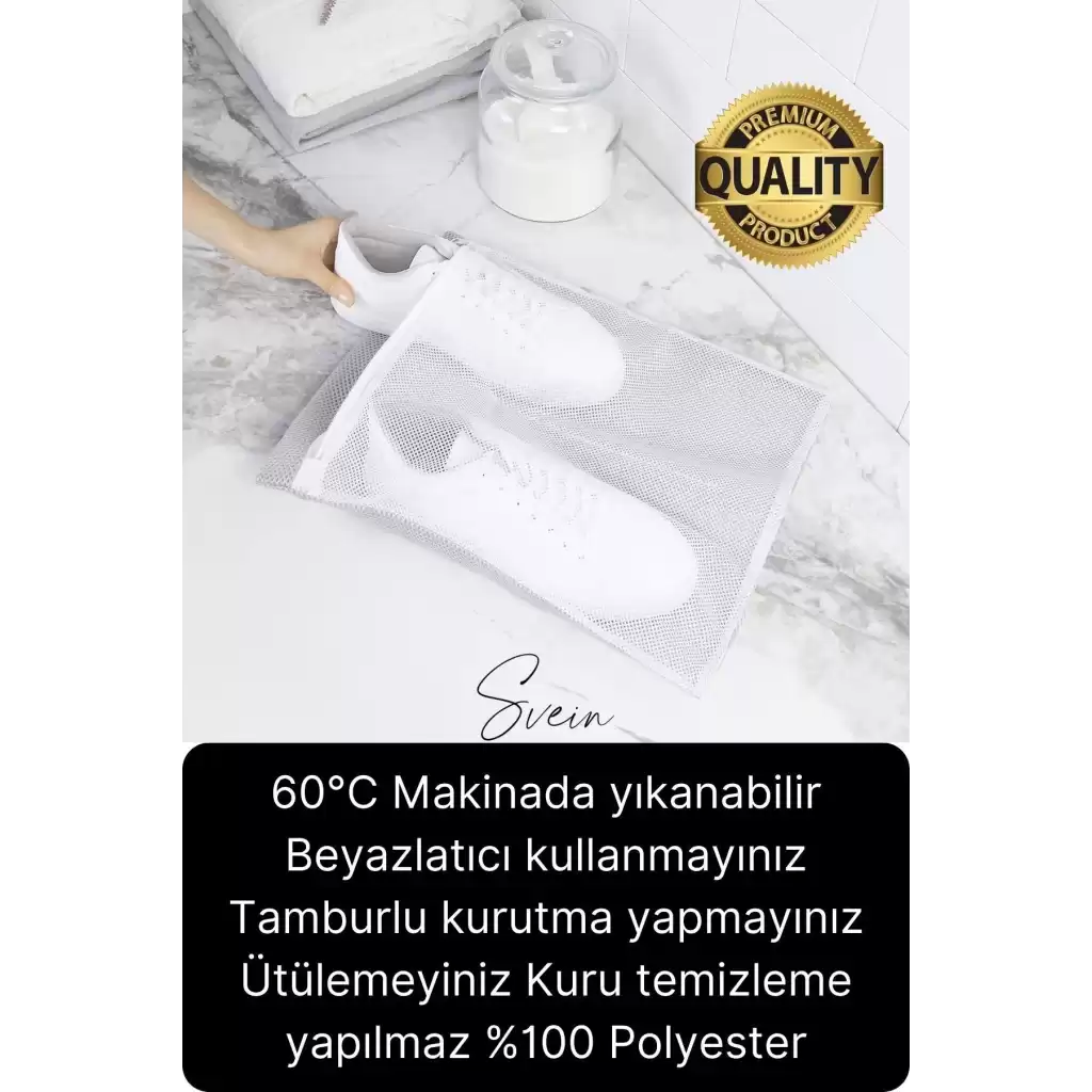 Premium Fermuarlı Ayakkabı Yıkama Filesi Sandalet Terlik Çamaşır Çorap Torbası Yırtılmaz Dayanıklı