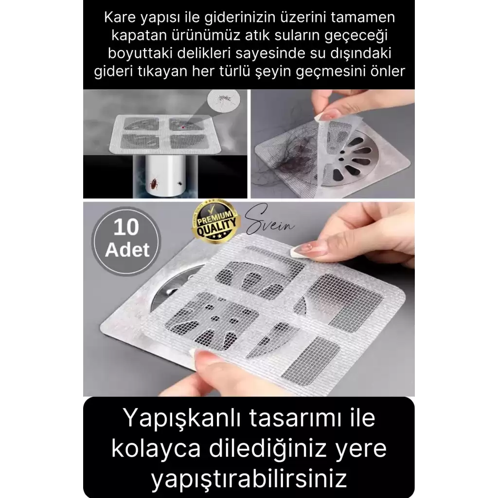 5 Adet Kullan At Yapışkanlı Banyo Duş Gider Süzgeci Saç Küvet Drenajı Tahliye Kapağı Tıkanıklık