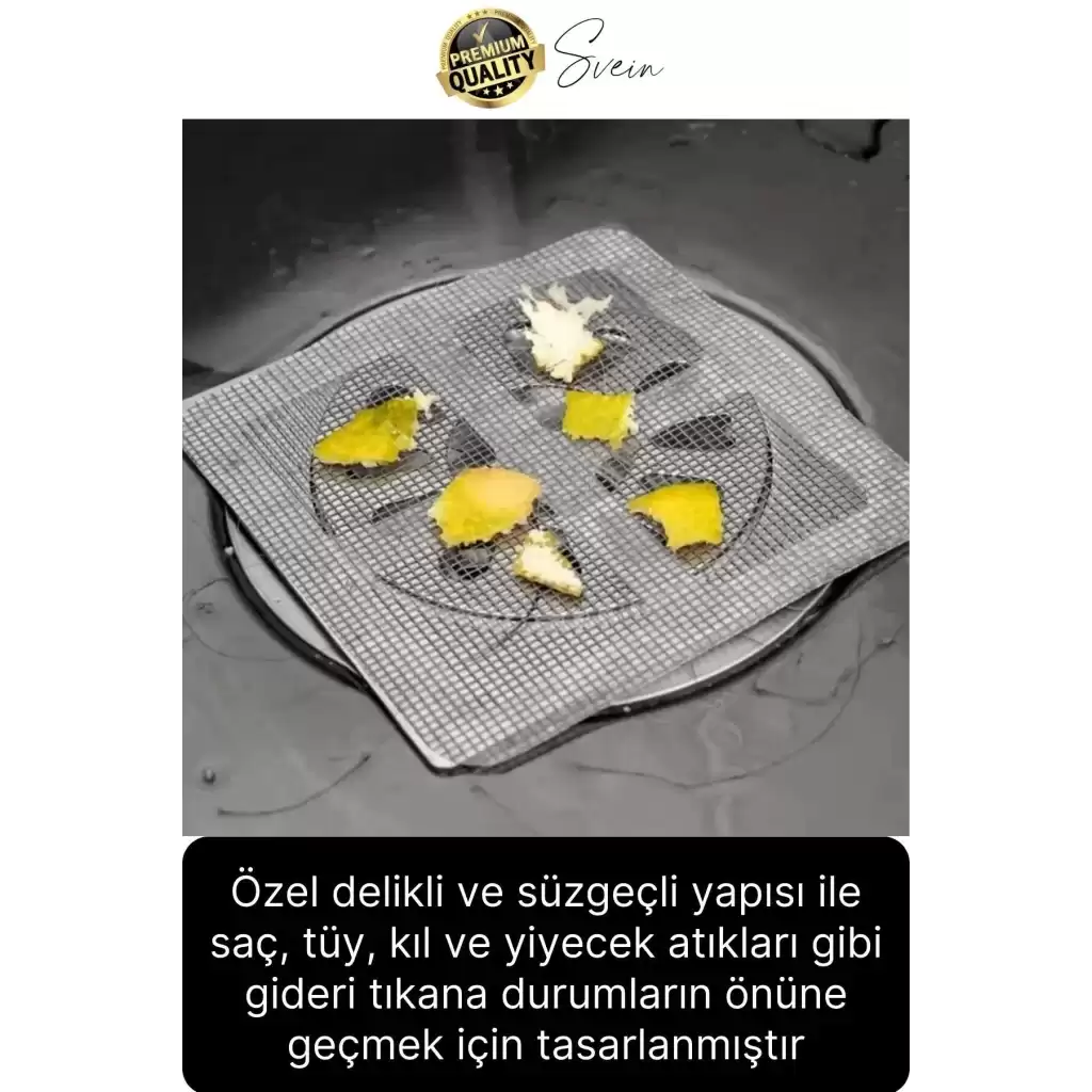 5 Adet Kullan At Yapışkanlı Banyo Duş Gider Süzgeci Saç Küvet Drenajı Tahliye Kapağı Tıkanıklık