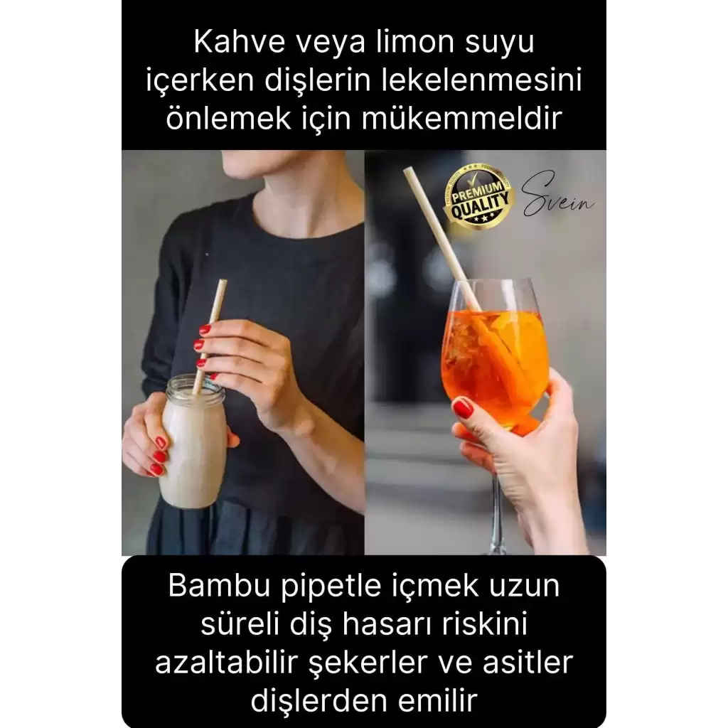 Özel Üretim Bambu 4 Adet Doğal Sağlıklı Yeniden Kullanılabilir Yıkanabilir Çevre Dostu Pipet Kamış