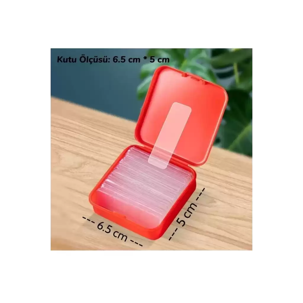Kutulu Mini Çift Taraflı Bant Seti 60 Parça İz Bırakmaz Güçlü Şeffaf Yapıştırıcı Montaj Bandı