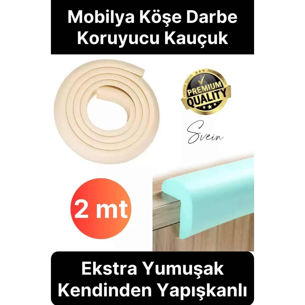 Şerit Masa Kenar Köşe Koruyucu Kauçuk Çocuk Çarpma Darbe Önleyici Tampon Yumuşak Sehpa Masa 2 Metre