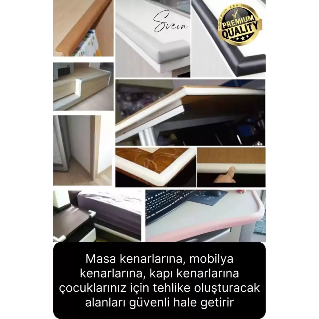 Şerit Masa Kenar Köşe Koruyucu Kauçuk Çocuk Çarpma Darbe Önleyici Tampon Yumuşak Sehpa Masa 2 Metre