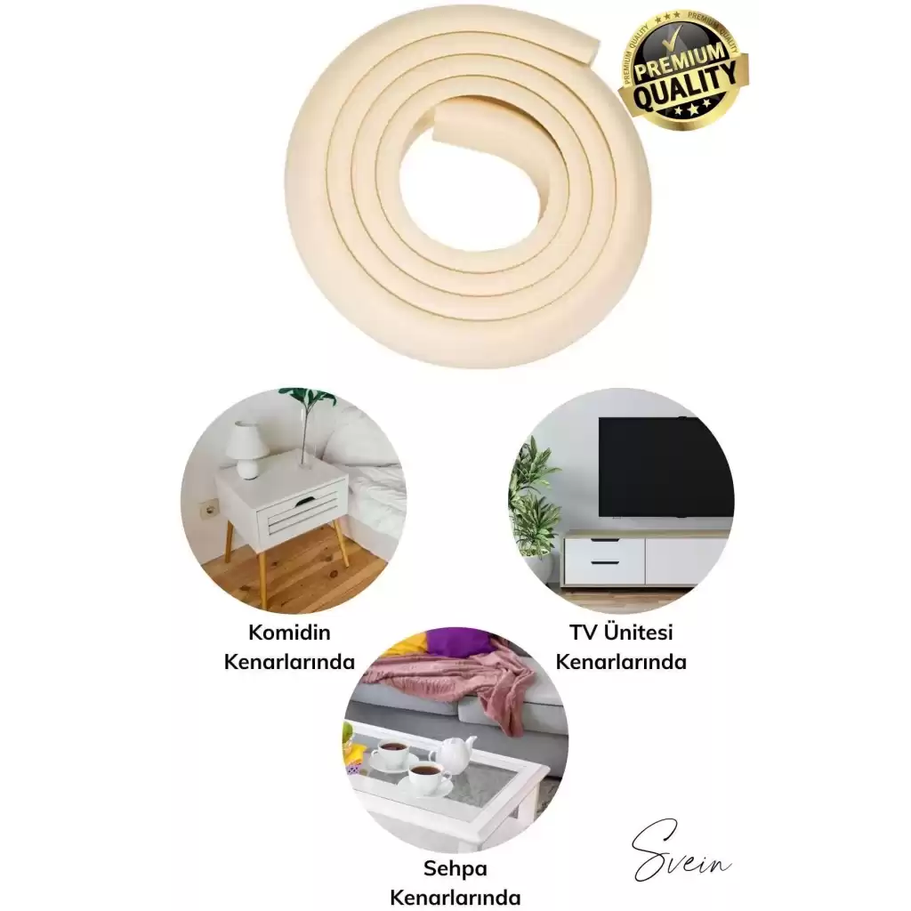 Şerit Masa Kenar Köşe Koruyucu Kauçuk Çocuk Çarpma Darbe Önleyici Tampon Yumuşak Sehpa Masa 2 Metre