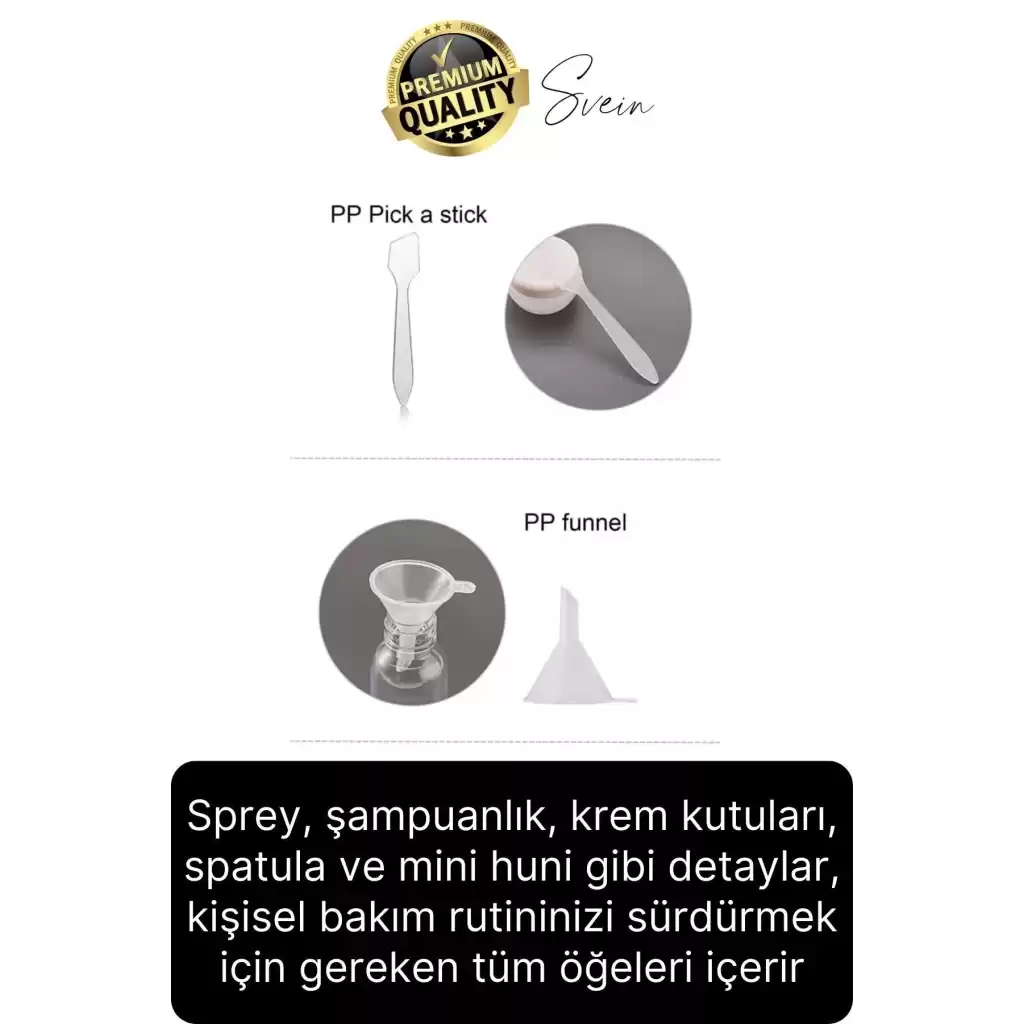 Deluxe 8 Parça Seyahat Banyo Seti Temizlik Şampuan Şişesi Sızdırmaz Çok Amaçlı Doldurulabilir Krem
