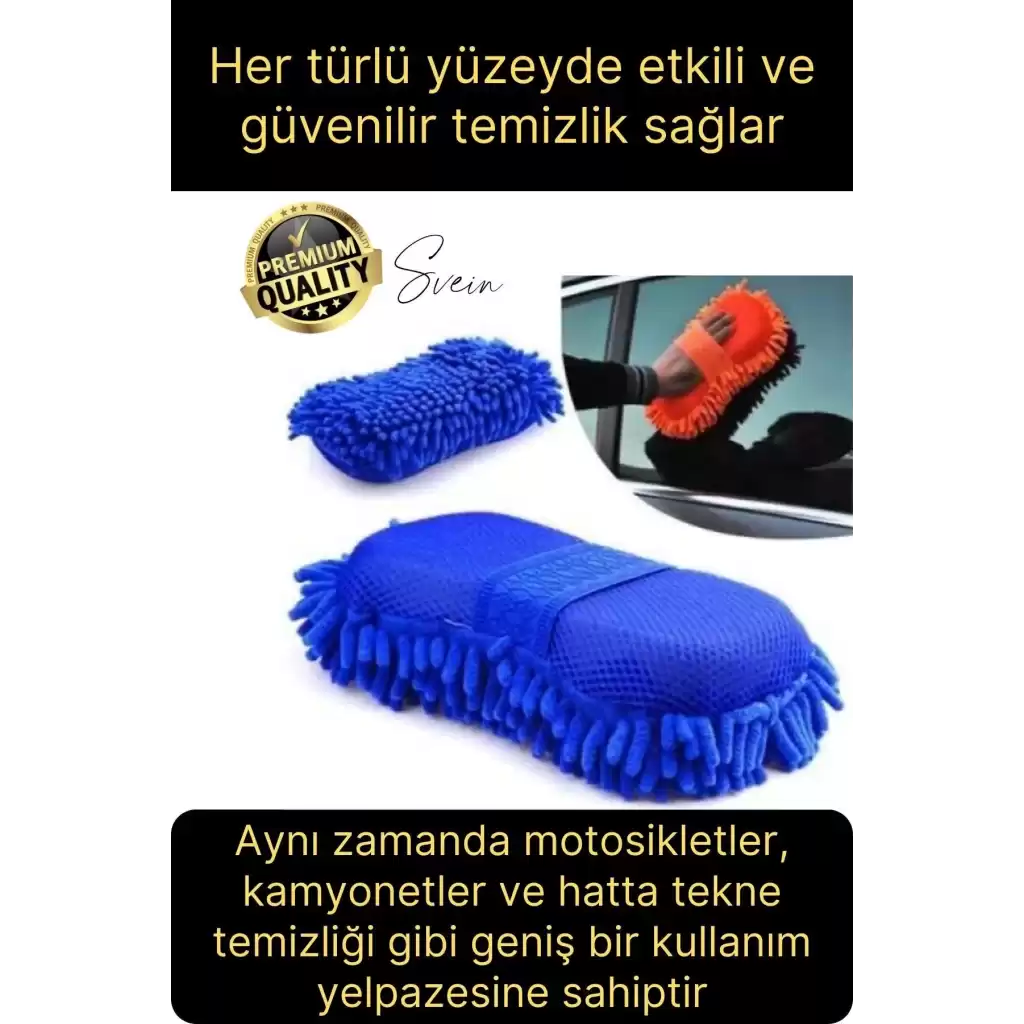Premium Araba Yıkama Eldiveni Mikrofiber Hassas Kurulama Cila Çok Amaçlı Oto Çizmez İç Dış Köpürtme