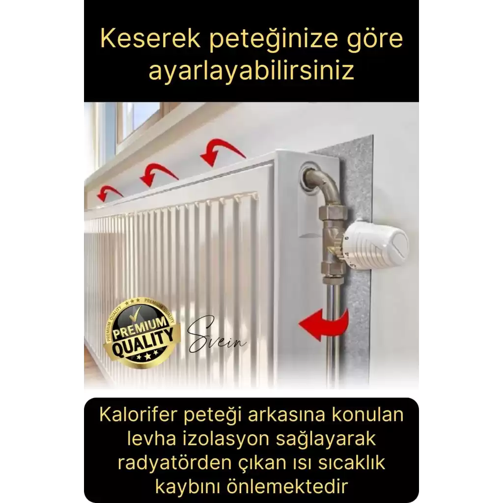 15 Adet Petek Arkası 1 Cm Isı Yalıtım Levhası Radyatör Izolasyon Kalorifer Ev Ofis Tasarruf Arkalığı