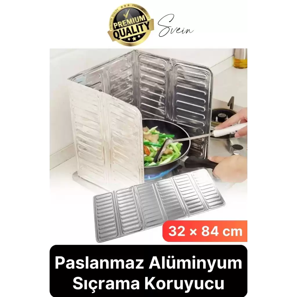 Ocak Fırın Arkası Yağ Sıçrama Koruyucu Katlanır Alüminyum Levha Rüzgar Önleyici Panel Folyo Plaka