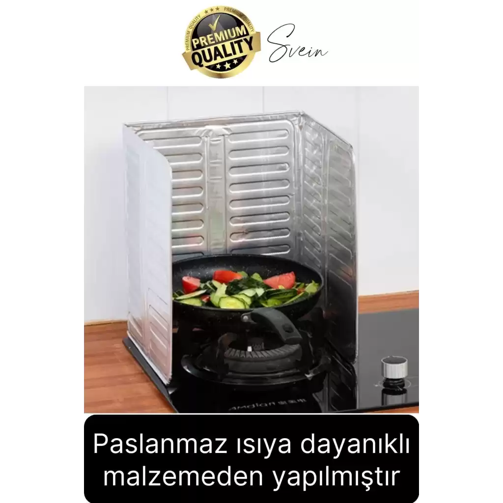 Ocak Fırın Arkası Yağ Sıçrama Koruyucu Katlanır Alüminyum Levha Rüzgar Önleyici Panel Folyo Plaka