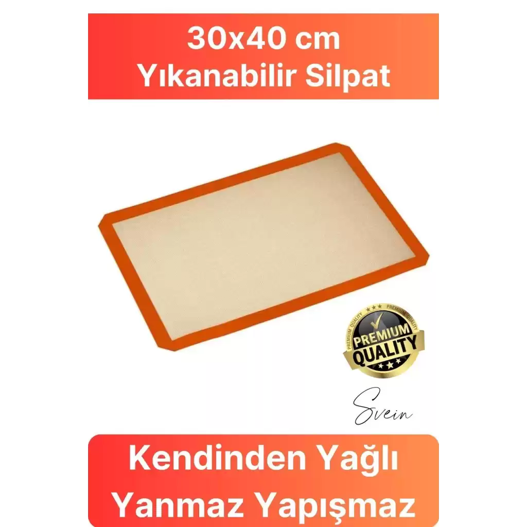Fırınlanabilir Kendinden Yağlı Silikon Pişirme Matı Profesyonel Silpat Yanmaz Yapışmaz Yıkanabilir