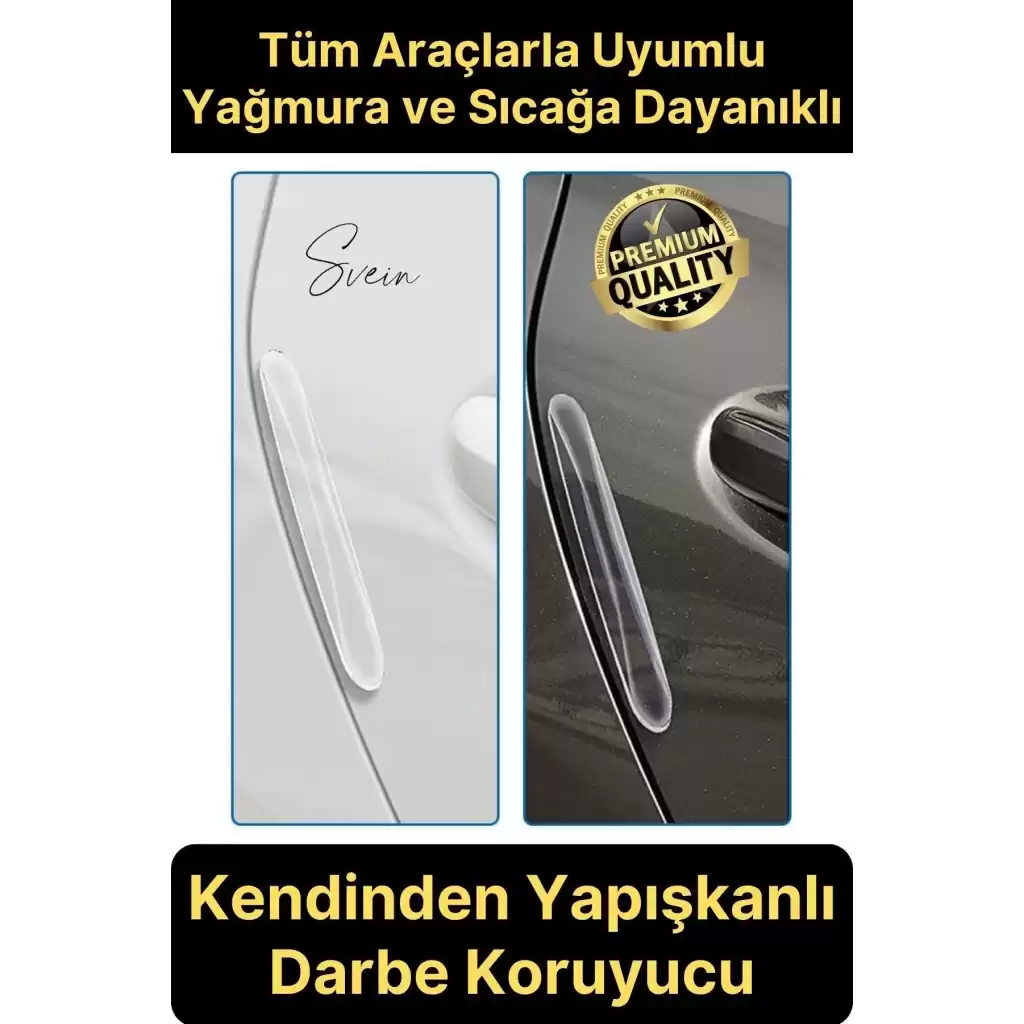 Güçlü Kalın Silikon Oto Darbe Çizik Koruyucu Şeffaf Kendiliğinden Yapışkanlı Bant Kapı Kolu Sürtme