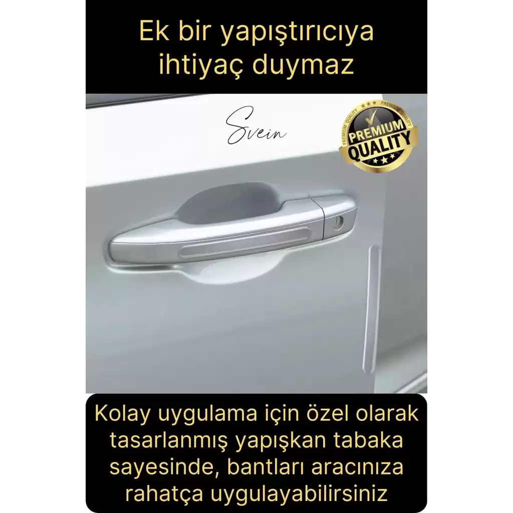 Güçlü Kalın Silikon Oto Darbe Çizik Koruyucu Şeffaf Kendiliğinden Yapışkanlı Bant Kapı Kolu Sürtme