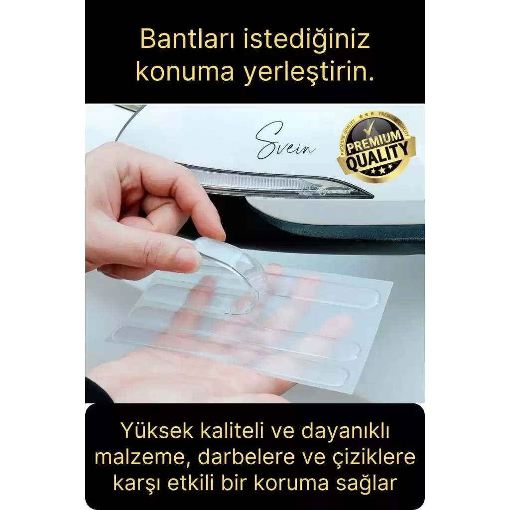 Güçlü Kalın Silikon Oto Darbe Çizik Koruyucu Şeffaf Kendiliğinden Yapışkanlı Bant Kapı Kolu Sürtme