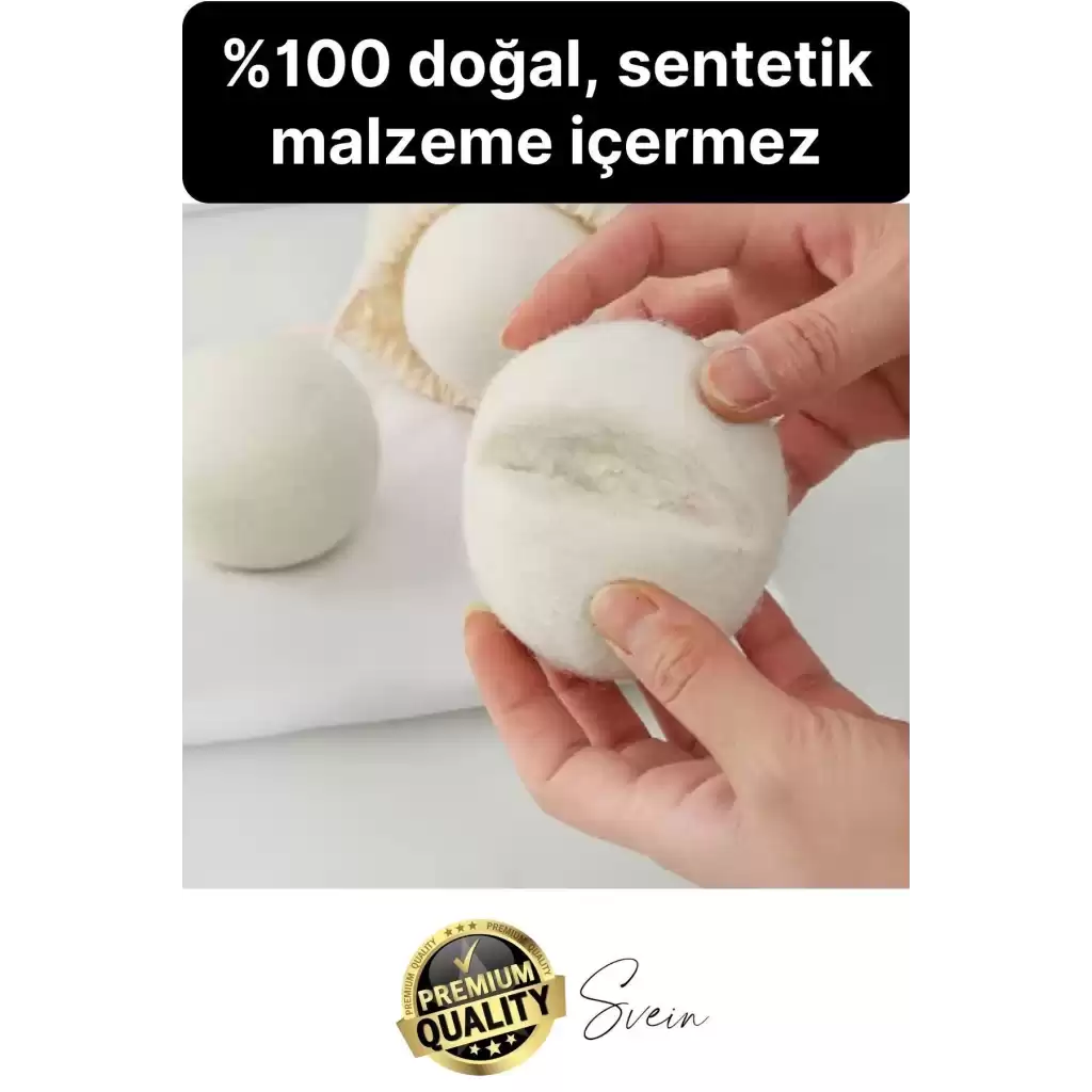 3lü Premium Hediye Kokulu Yün Keçe Çamaşır Kurutma Topu Seti Esans Yağı Koku Doğal Yumuşatıcı