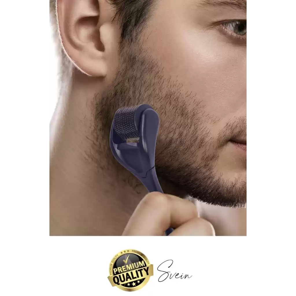 Profesyonel Cilt Bakımı Derma Roller Titanyum İğneli Saç Derisi Sakal Uzatma Büyütme Bıyık Çıkartma