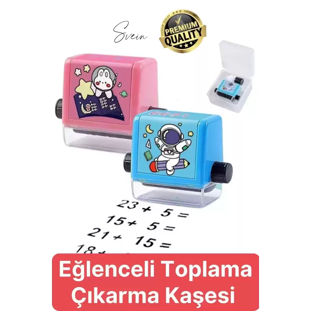 Eğitici Matematik Soru Silindiri Ekleme Toplama Çıkarma Kaydırma Mühür İlkokul Çocuk Alıştırma Kaşe