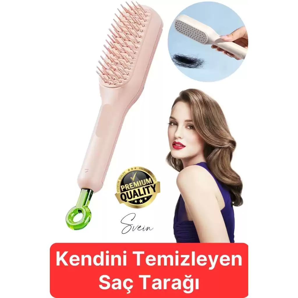 Otomatik Kendini Temizleyen Tarak Sihirli Geri Çekilebilir Saç Fırçası Masaj Anti-Statik Güzellik
