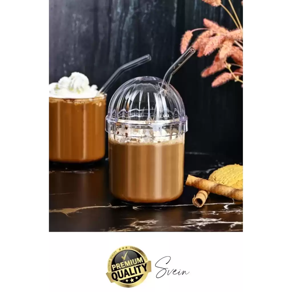 4lü Kapaklı Cam Pipetli Kristal Sert Mika Bardak Limonata Çay Kahvaltı Kupa Kahve Fincan Pinterest