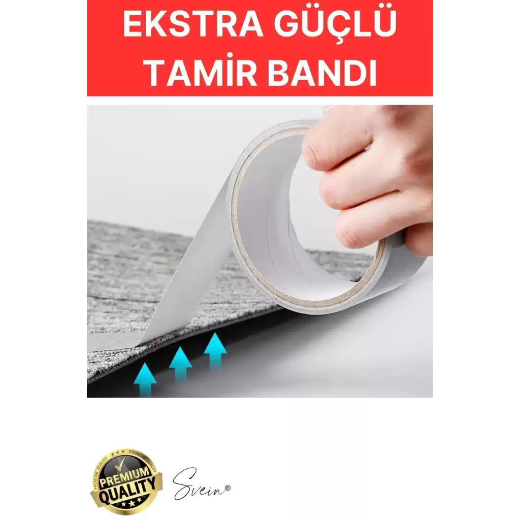 2 Adet 10 Mt Gri Lifli Tamir Takviye Onarım Bandı Su Geçirmez Sızdırmaz Kuvvetli Dayanıklı Çatlak