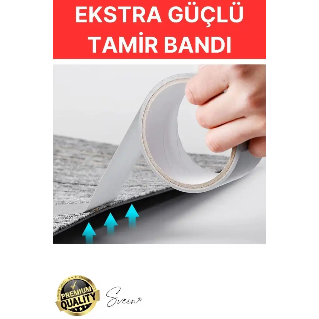 40 Adet 10 Mt Gri Lifli Tamir Takviye Onarım Bandı Su Geçirmez Sızdırmaz Kuvvetli Dayanıklı Çatlak