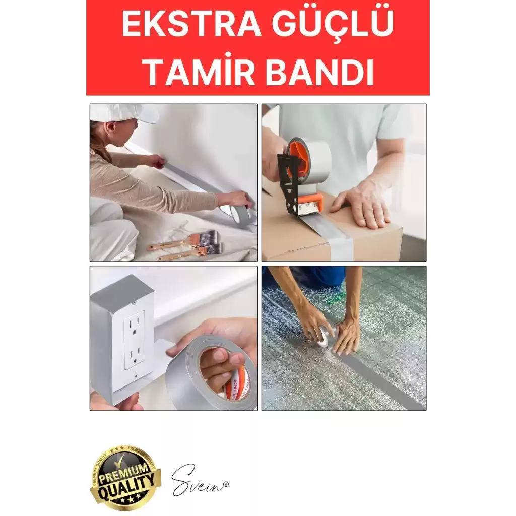 4 Adet 10 Mt Gri Lifli Tamir Takviye Onarım Bandı Su Geçirmez Sızdırmaz Kuvvetli Dayanıklı Çatlak