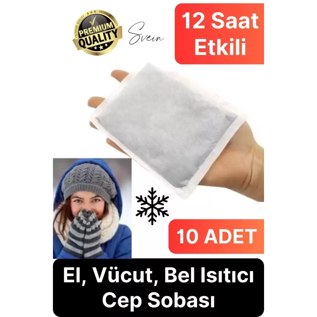 10 Adet Cep Sobası Sıcak Jel Dağcılık Tatil   Kış 12 Saat Isıtıcı Vücut El Bel Ayak Isınmatik