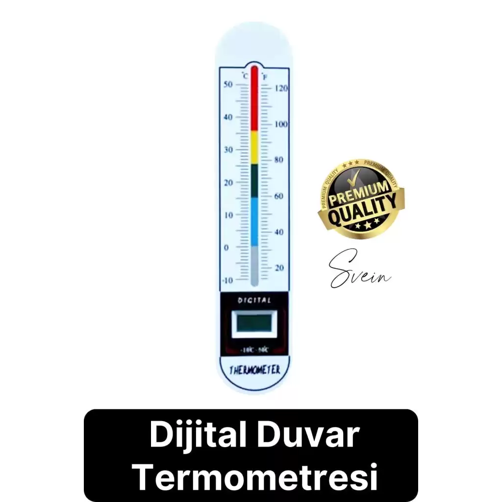 Premium Dijital Termometre Derece Açık Kapalı Duvara Monte Sıcaklık Isı Ölçüm Kontrol Cihazı