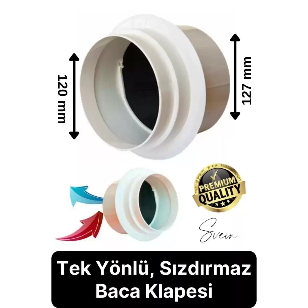 Tek Yönlü Baca Klapesi Mutfak Sızdırmaz Contalı Çekvalfi Aspiratör Davlumbaz Kötü Koku Önleyici