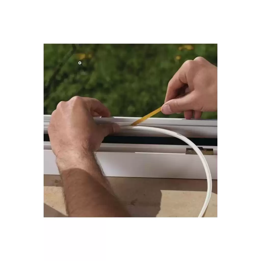 4 Metre Beyaz Pvc Doğrama Kapı Pencere Soğuk Geçirmez Sızdırmaz İzolasyon Fitil Yapışkanlı 2x2=4 mt