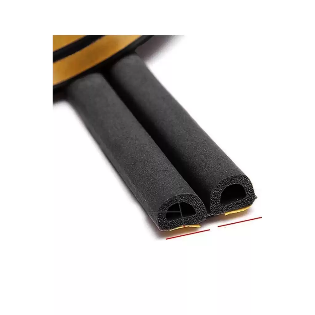 6 Metre Siyah Pvc Doğrama Kapı Pencere Soğuk Geçirmez Sızdırmaz İzolasyon Fitil Yapışkanlı 3x2=6 mt