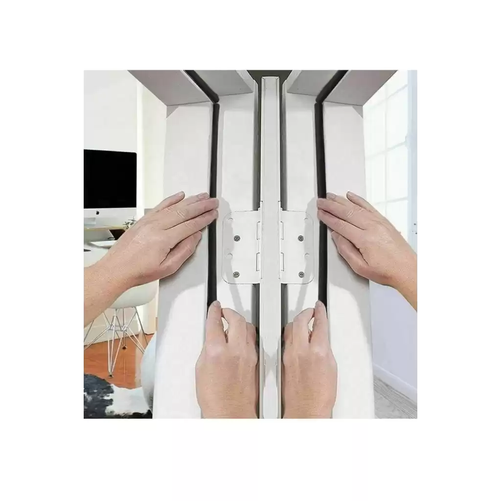 2 Metre Siyah Pvc Doğrama Kapı Pencere Soğuk Geçirmez Sızdırmaz İzolasyon Fitil Yapışkanlı 1x2=2 mt
