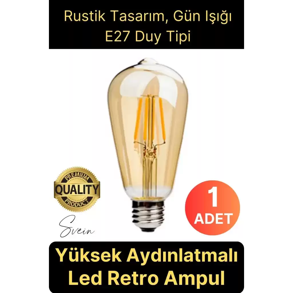 Vintage Spiral Filament Blubs Rustik Retro Akkor LED Ampul Yüksek Işıklandırma Lamba Gün Işığı E27