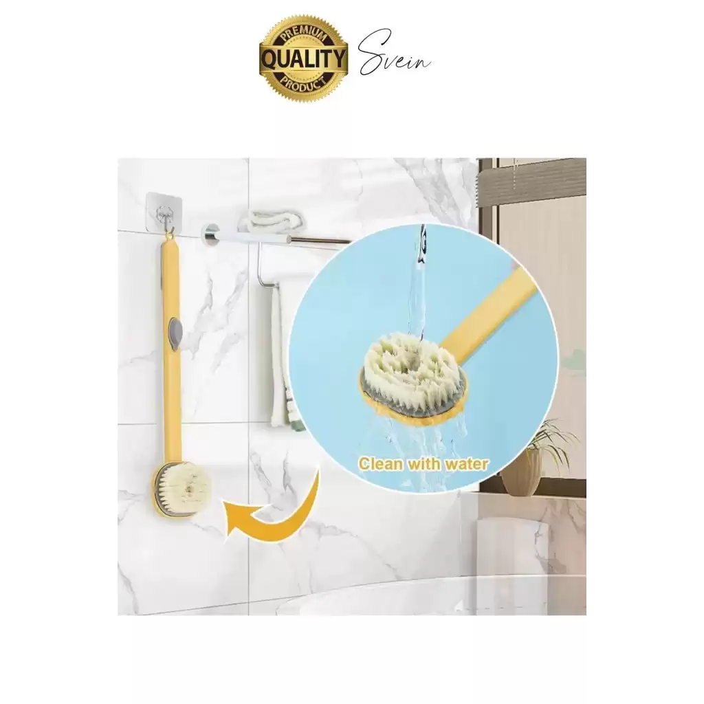 Saplı Sıvı Sabun Duş Jeli Şampuan Peeling Etkili Silikon Hazneli Pratik Sırt Kesesi Duş Fırçası