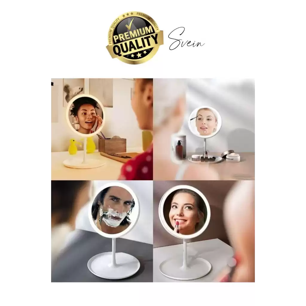 Dokunmatik Katlanabilir Taşınabilir Kablosuz LED Işıklı Makyaj Aynası 360° Döner USB Şarj Edilebilir