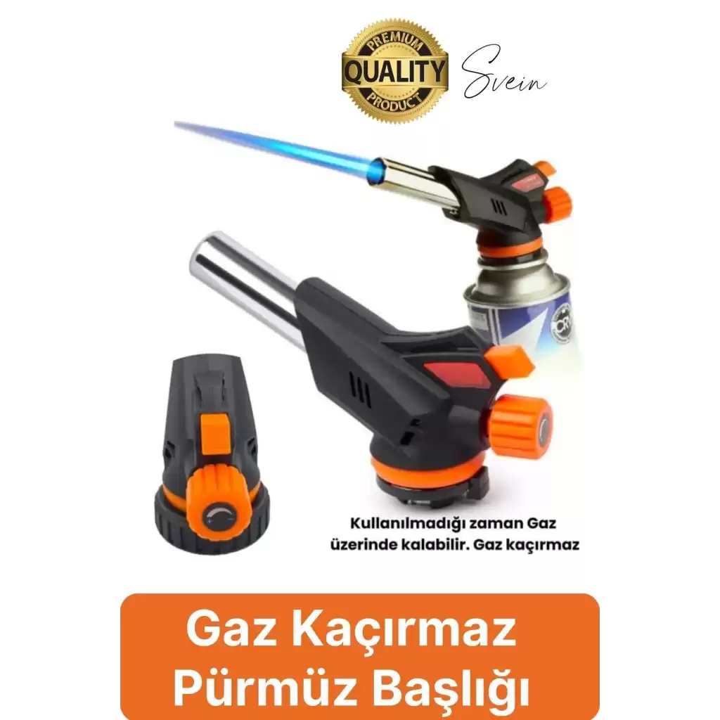 Portatif Ayarlı Pürmüz Başlığı Mutfak Bütan Pişirme Çakmak Alev Barbekü Ateş Piknik Aleti Paslanmaz