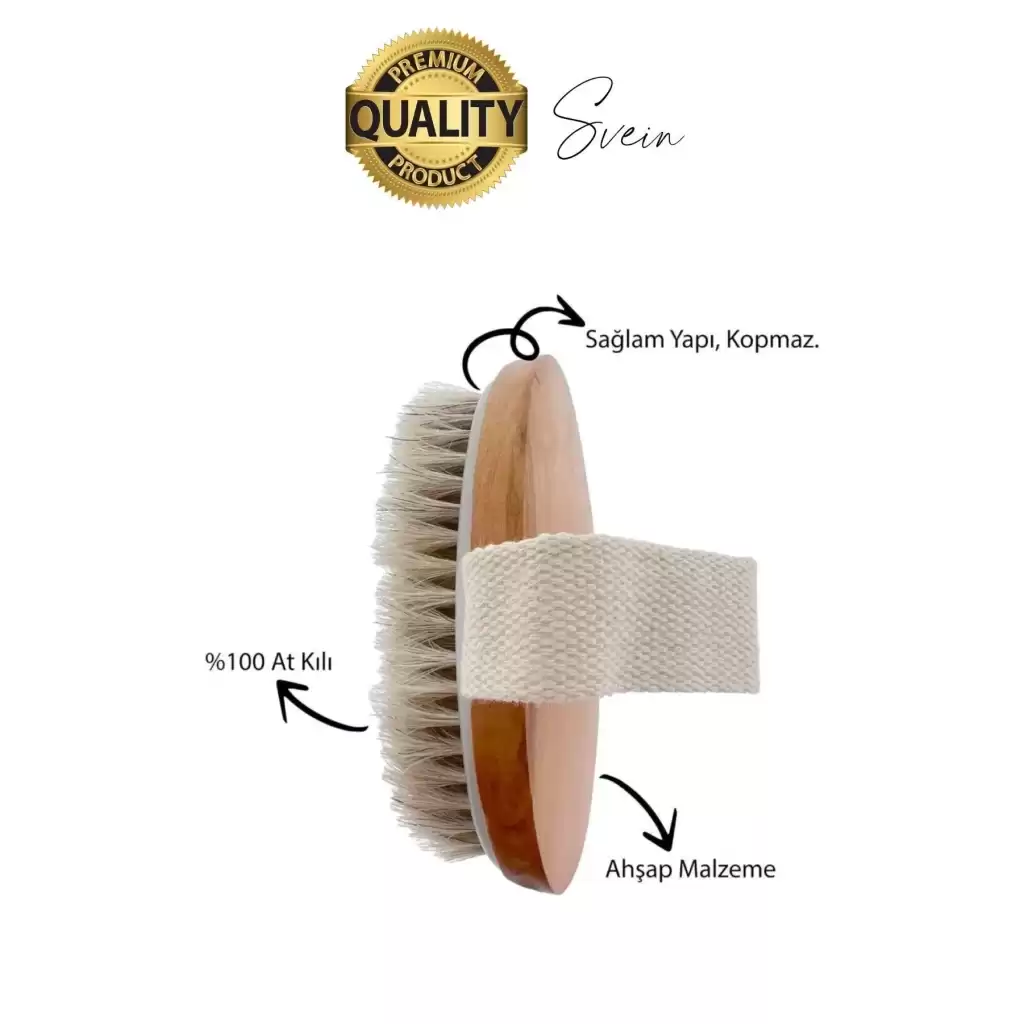 %100 Doğal At Kılı Çatlak Karşıtı Banyo Peeling Fırçası Kese Ölü Deriden Arındırır