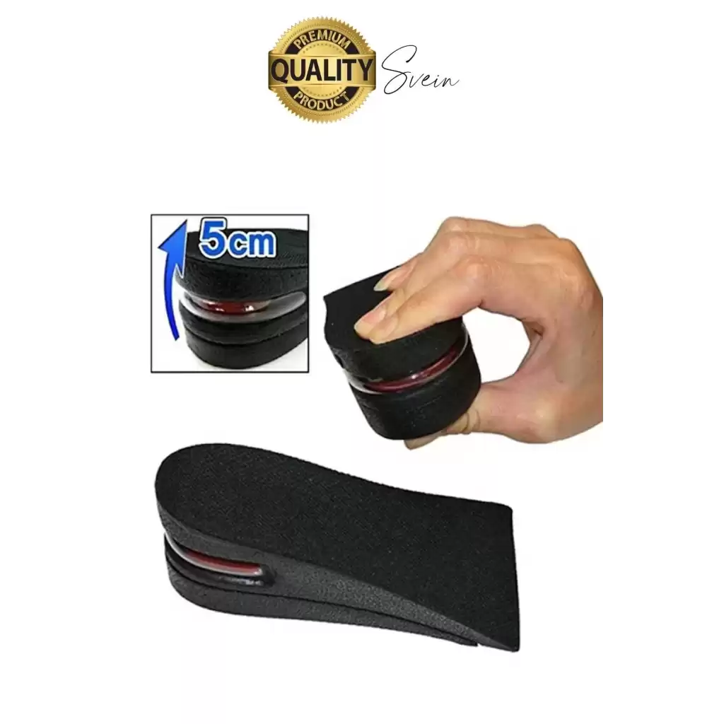 Özel Üretim 5 cm Boy Uzatan Unisex Görünmeyen Gizli Topuk Yükseltici Hava Yastıklı Destekli Tabanlık