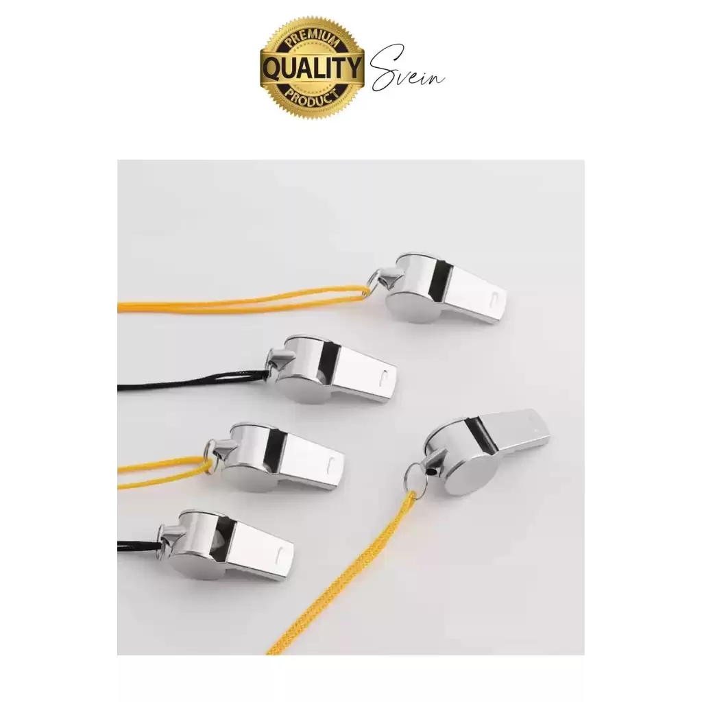 Kolay Kullanım Dayanıklı Askılı Sarı İpli Kutulu Büyük Boy Metal Düdük Taşınabilir Alanlara Uygun